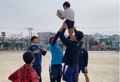 上一色南小学校ラグビー教室